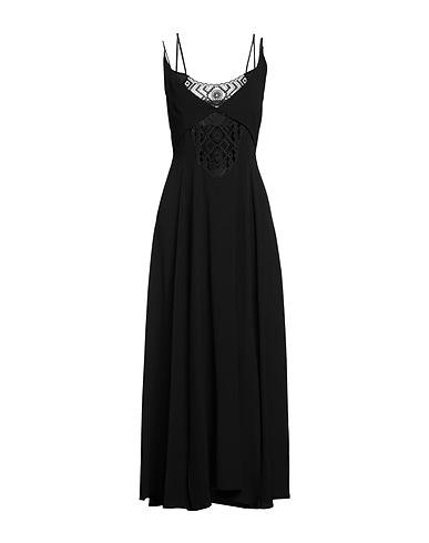 SIMONA CORSELLINI Long dress Black 83% Acetate, 17% Silk