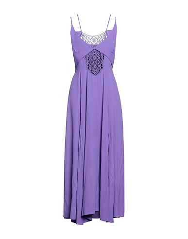 SIMONA CORSELLINI Long dress Purple 83% Acetate, 17% Silk