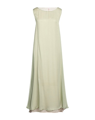 ROSSOPURO Long dress Light green 100% Silk