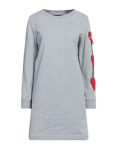 LOVE MOSCHINO Vestito corto Grigio 100% Cotone, Elastan