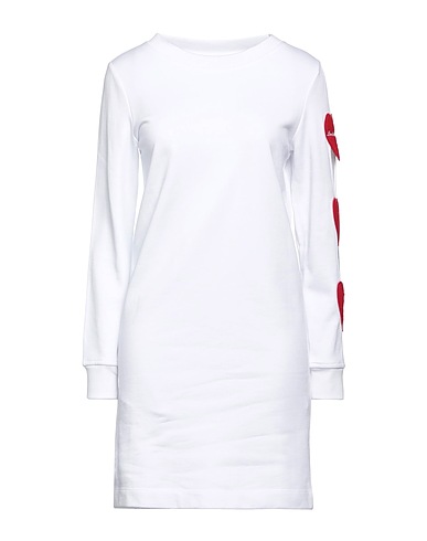 LOVE MOSCHINO Vestito corto Bianco 100% Cotone, Elastan