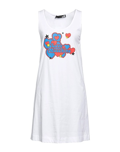 LOVE MOSCHINO Vestito corto Bianco 100% Cotone