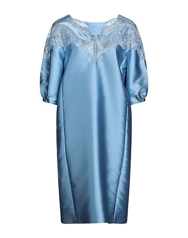 ALBERTA FERRETTI Midi dress Pastel blue 85% Polyester, 15% Silk
