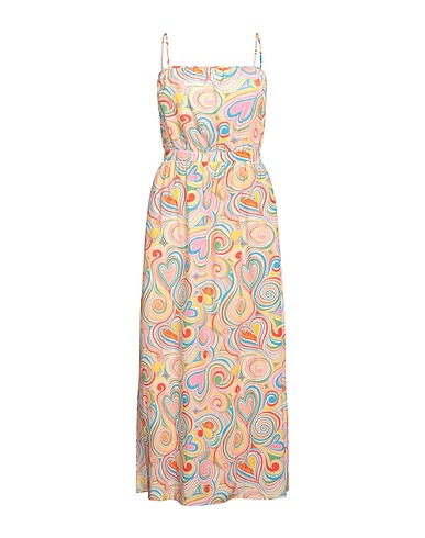 LOVE MOSCHINO Long dress Pink 62% Cupro, 38% Cotton