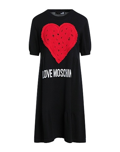 LOVE MOSCHINO Short dress Black 100% Cotton