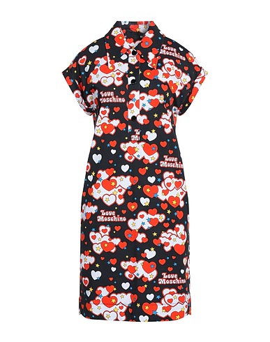 LOVE MOSCHINO Shirt dress Black 100% Cotton