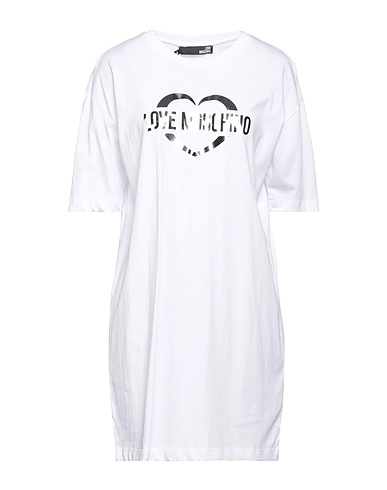 LOVE MOSCHINO Vestito corto Bianco 100% Cotone, Elastan