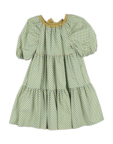IL GUFO Dress Sage green 100% Cotton, Elastane