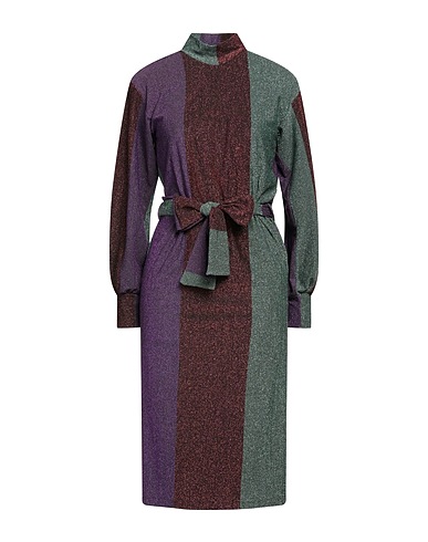 FLY GIRL Midi dress Purple 82% Polyester, 14% Polyamide, 4% Elastane