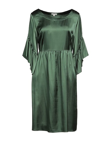 CAMICETTASNOB Short dress Military green 77% Acetate, 19% Silk, 4% Elastane