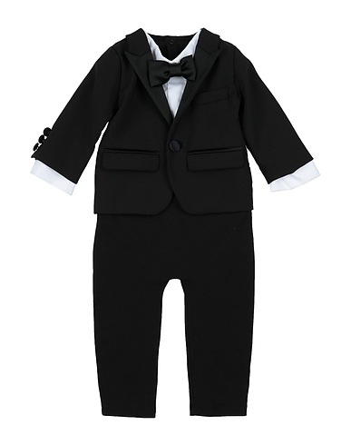 DSQUARED2 Baby jumpsuit  Black 95% Virgin Wool, 5% Elastane, Acetate, Nylon