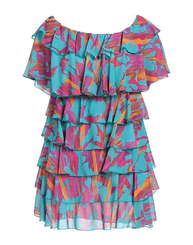 BABYLON Short dress Turquoise 100% Polyester