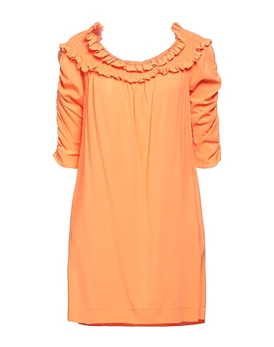 L' AUTRE CHOSE Short dress Apricot 97% Viscose, 3% Elastane