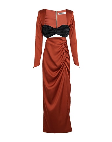 NINEMINUTES Long dress Tan 97% Polyester, 3% Elastane