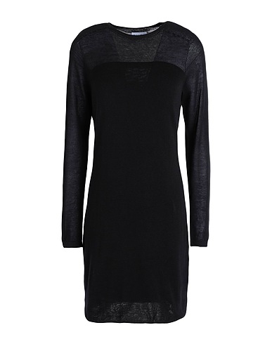 CALVIN KLEIN Short dress Black 55% Cotton, 28% Acetate, 17% Polyamide