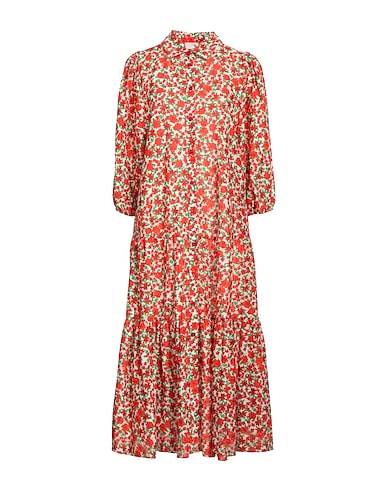 VICOLO Hemdkleid Rot 100% Baumwolle