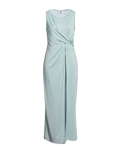 GAI MATTIOLO Long dress Light green 65% Viscose, 16% Polyester, 14% Polyamide, 5% Elastane