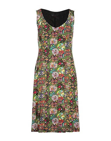 BLU NOTTE Vestito midi Verde militare 90% Viscosa, 10% Poliestere