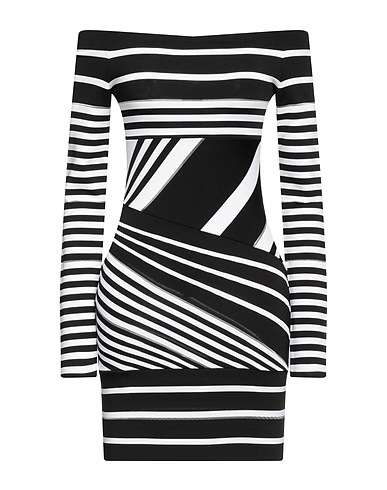 BALMAIN Short dress Black 88% Viscose, 10% Polyamide, 2% Elastane