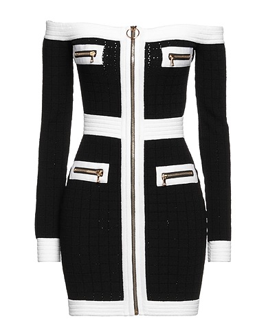 BALMAIN Sheath dress Black 83% Viscose, 17% Polyester