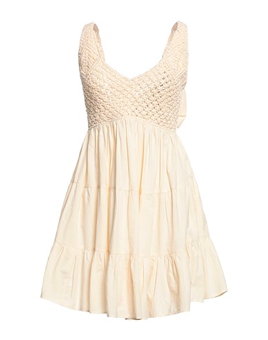 PINKO Short dress Ivory 100% Cotton