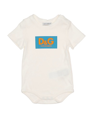 DOLCE&GABBANA Baby bodysuit White 50% Modal, 50% Cotton
