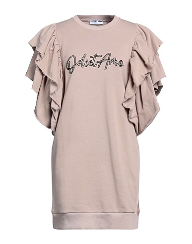 ODI ET AMO Short dress Sand 100% Cotton