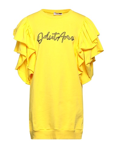 ODI ET AMO Short dress Yellow 100% Cotton