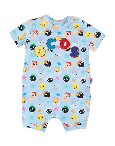 GCDS MINI Baby accessories set Sky blue 95% Cotton, 5% Elastane, Polyester, Acrylic
