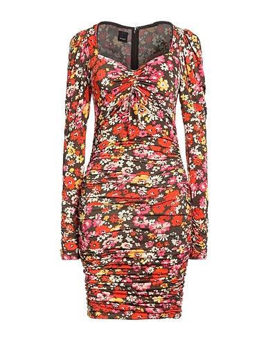 PINKO Short dress Brown 90% Viscose, 10% Elastane