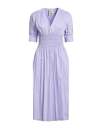SEMICOUTURE Midi dress Lilac 79% Cotton, 18% Polyamide, 3% Elastane