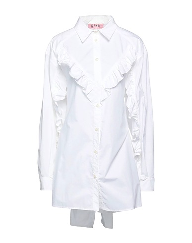 GINA GORGEOUS Shirt dress White 100% Cotton