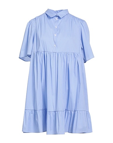 HAVEONE Shirt dress Sky blue 97% Cotton, 3% Elastane