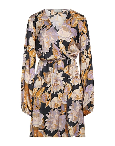 HAVEONE Short dress Black 100% Viscose