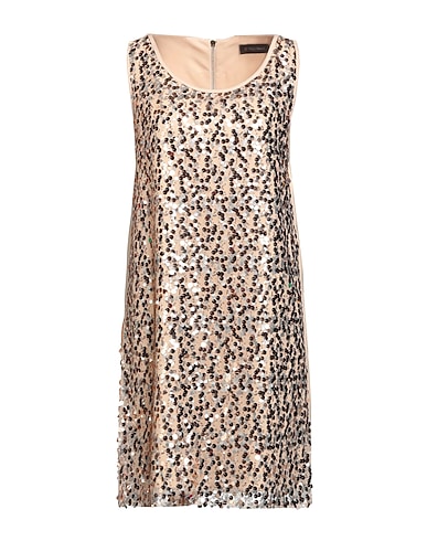 GIULIA VALLI Kurzes Kleid BEIGE 100% Polyester, Elastan