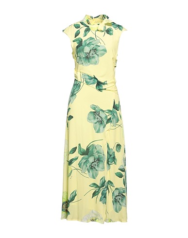 PINKO Midi dress Yellow 100% Viscose
