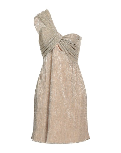 SILVIAN HEACH Midi dress Sand 60% Polyester, 40% Metallic fiber