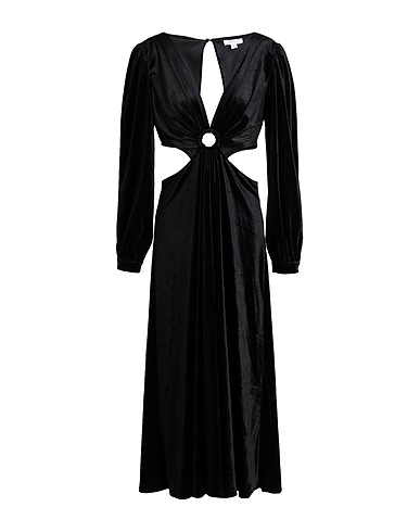 TOPSHOP Midi dress Black 95% Polyester, 5% Elastane