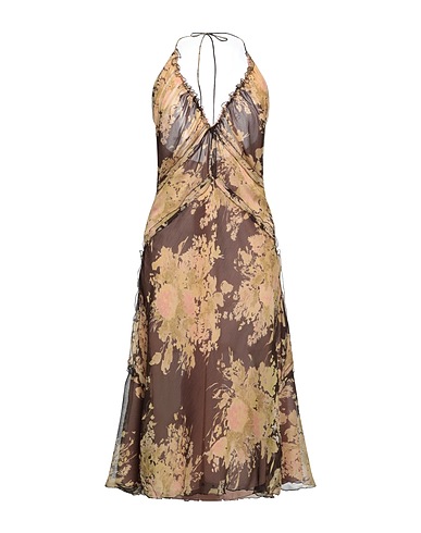 DSQUARED2 Midi dress Brown 100% Polyester