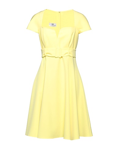 KATHY HEYNDELS Vestito corto Giallo 100% Poliestere
