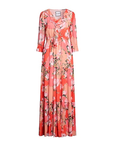 THE ABITO Milano Vestito lungo Corallo 100% Viscosa