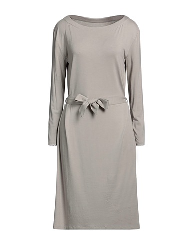 MAJESTIC FILATURES Midi dress Light grey 94% Viscose, 6% Elastane