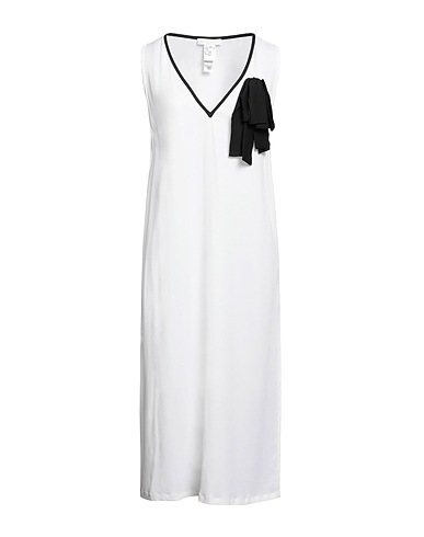 FABIANA FILIPPI Midi dress White 57% Acetate, 43% Silk