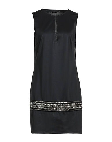 FRANKIE MORELLO Short dress Black 65% Polyester, 30% Nylon, 5% Elastane