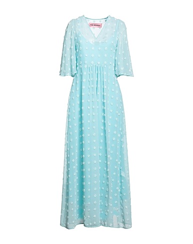 PINK MEMORIES Long dress Sky blue 100% Polyester