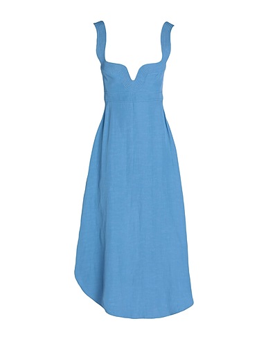 STELLA McCARTNEY Midi dress Pastel blue 72% Viscose, 28% Linen