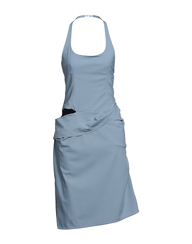 JACQUEMUS Elegant dress Pastel blue 95% Virgin Wool, 5% Elastane