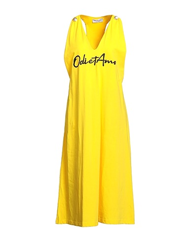 ODI ET AMO Midi dress Yellow 100% Cotton