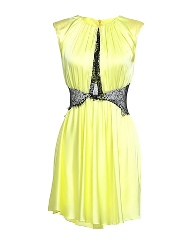 GAëLLE Paris Short dress Yellow 98% Polyester, 2% Elastane