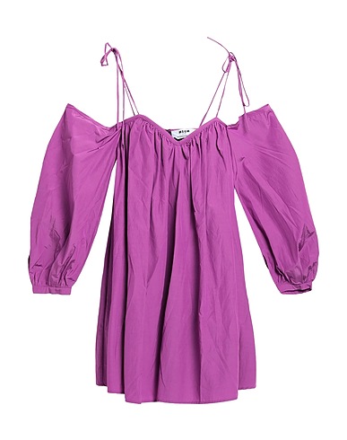 MSGM Vestito corto Malva 62% Viscosa, 38% Cotone